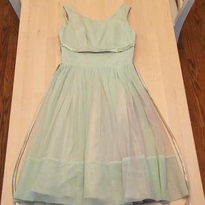 Vintage 1950 Int. Ladies Garment Workers Union Mint Pleated Mesh Layer D…